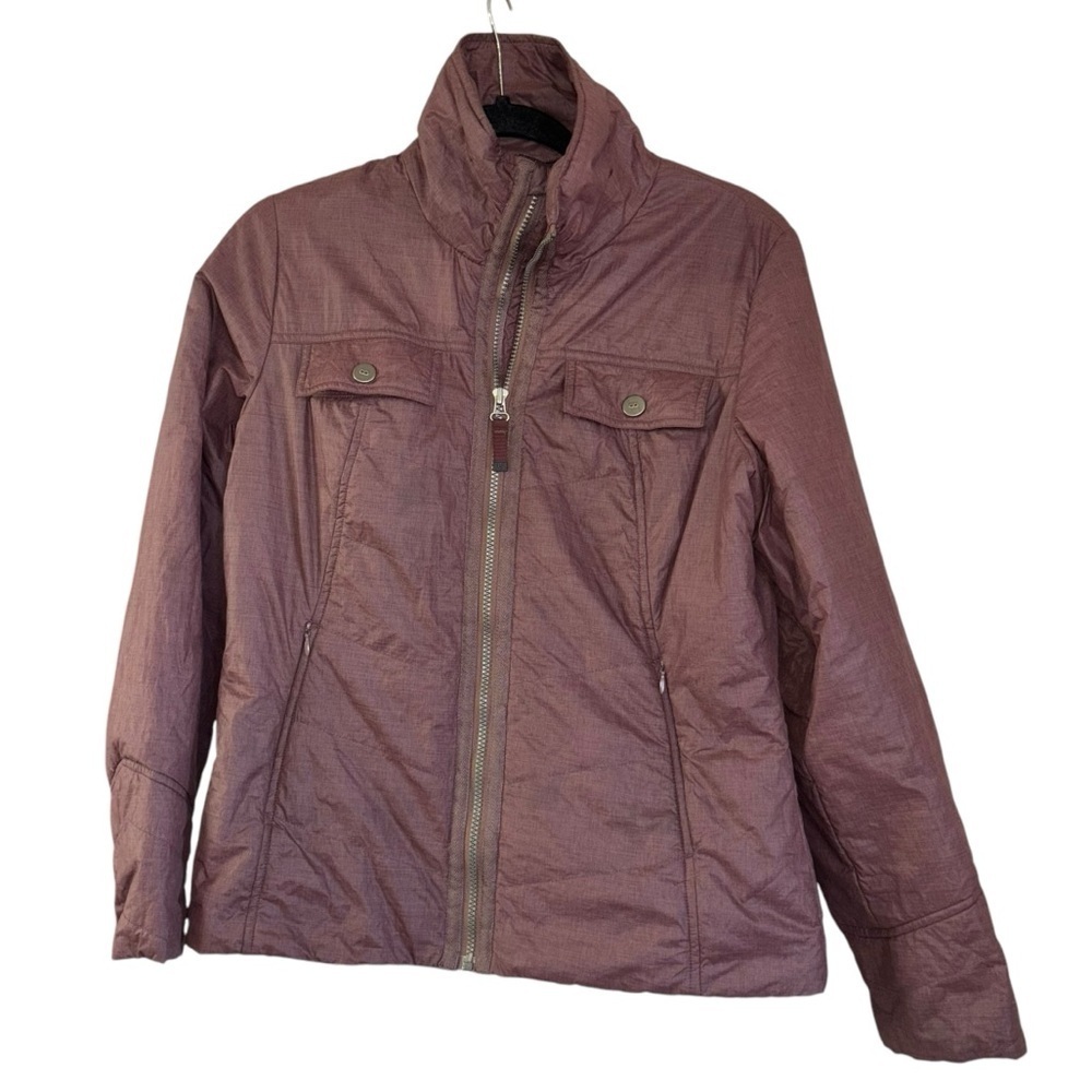 Prana Chantal Burgundy Purple Light Puffer Jacket Womenâs M Outdoor Camping